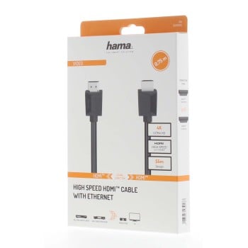 Hama 00205004 Cavo HDMI 0,75 m HDMI Tipo A (Standard) Nero