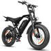 Bicicleta eléctrica todoterreno ESKUTE V202, batería de larga duración de 48 V y 20,8 Ah, doble suspensión - negra