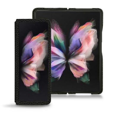 Coque cuir Samsung Galaxy Z Fold3 -  - Noir - Cuir grainé