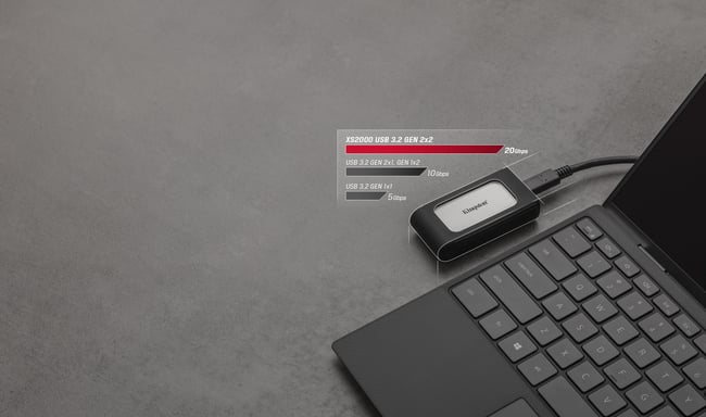 Kingston Technology XS2000 500 GB Negro, Plata