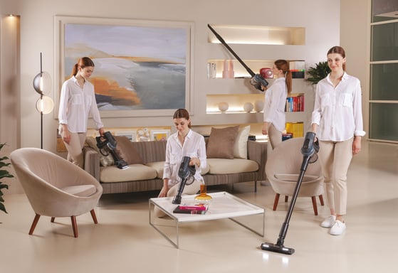 Hoover HF401P 011 Aspiradora escoba Batería Secar Ciclónico, EPA Sin bolsa 0,7 L 190 W Negro, Plata 2,5 Ah