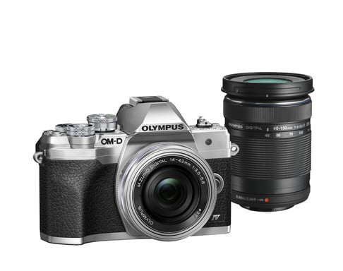 Olympus OM-D E?M10 Mark IV + ED 14-42mm + ED 40-150mm 4/3'' MILC 20,3 MP Live MOS 5184 x 3888 pixels Argent