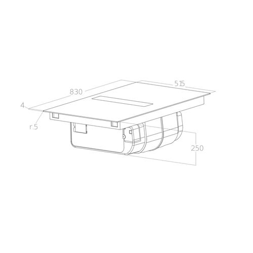 Table de Cuisson Aspirante Elica NT VELVET BL/F BO/83 – 4 Foyers, 7400 W - vue 5