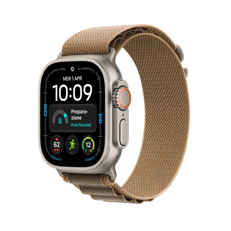 Apple Watch Ultra 4 GPS + Cellular 49mm Naturel avec Bracelet Loop Alpine - vue 3