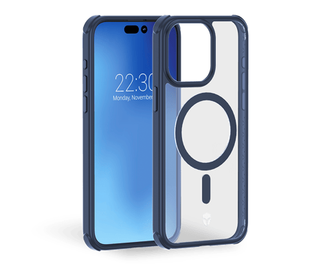 Coque Renforcée iPhone 15 Pro AIR FROST Compatible MagSafe Frost Bleue Marine - Garantie à vie Force Case