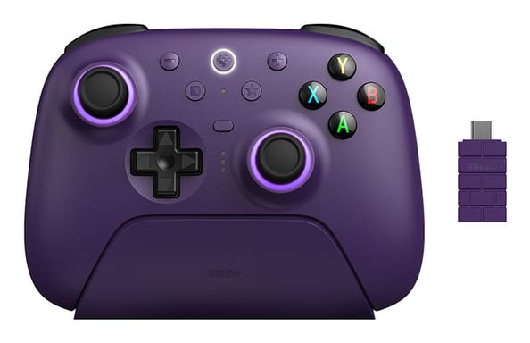 8Bitdo Ultimate 2 Inalámbrico Violeta Bluetooth/RF/USB Mando de juego Analógico/Digital Android, MAC, PC
