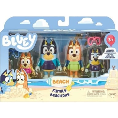 Bluey La famille a la Plage (4 figurines) - Univers miniature - Des 3 ans