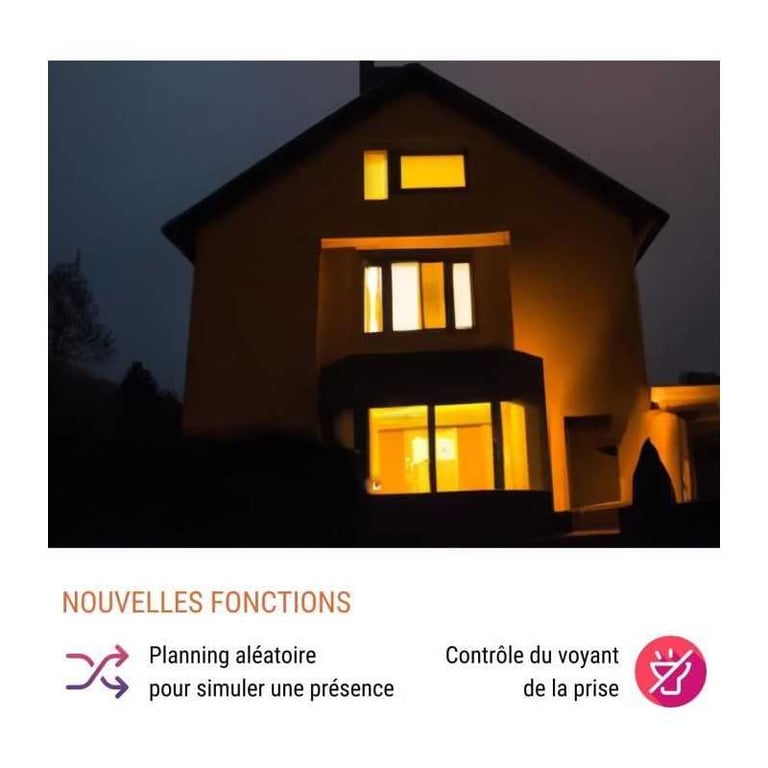 Lot de 2 KONYKS Priska FR prises connectées Wi?Fi + Bluetooth 16 A compteur d'énergie blanc - Neuf