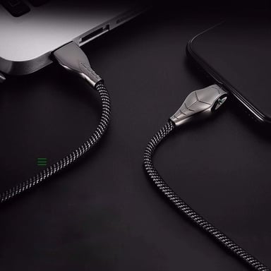 Cable Chargeur Ultra Rapide 3m Type C Cobra pour Smartphone Android Very Fast Charge 5A (NOIR)