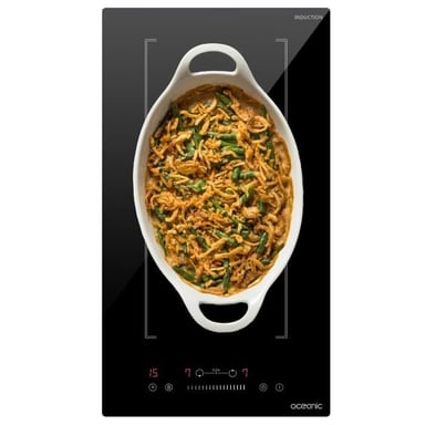 Domino induction encastrable - OCEATI2Z2BF - 2 foyers avec zone flexible- 3600 W - Noir
