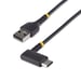 StarTech.com Cable de Carga USB-A a USB-C de 1m - Cable de Carga Rápida de Servicio Pesado USB Tipo C - Cable USB 2.0 - Cable USB Tipo C Acodado - Res
