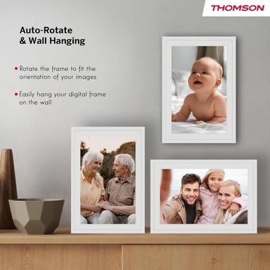 Thomson F10W marco de fotos digitales Blanco 25,6 cm (10,1'') Pantalla táctil Wifi