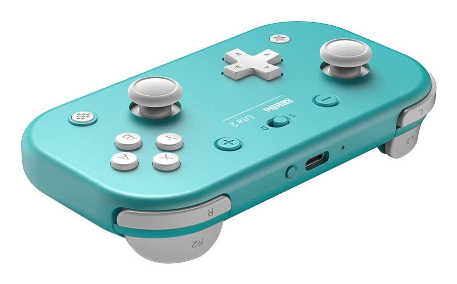8Bitdo Lite BT Turquoise Bluetooth/USB Manette de jeu Analogique/Numérique Android, Nintendo Switch, Nintendo Switch Lite - Neuf