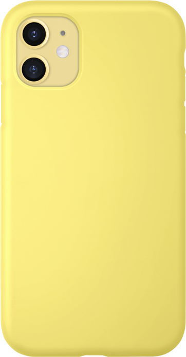 Coque antichoc en gel de silicone doux pour Apple iPhone 11, Jaune Limonade