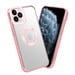 Coque pour Apple iPhone 11 PRO MAX en Transparent - Rose Housse de protection Étui en silicone TPU flexible avec application Chrome