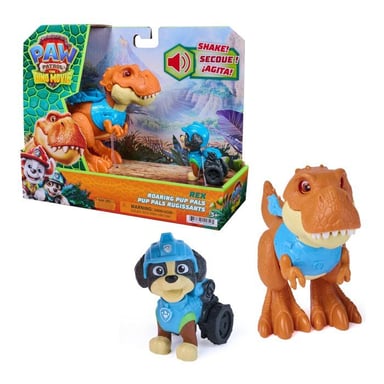 Pack 2 Figuras Roaring Pup Pals Rex - La Patrulla Canina - La Película Misión Dino - SPINMASTER - A Partir De 3 Años