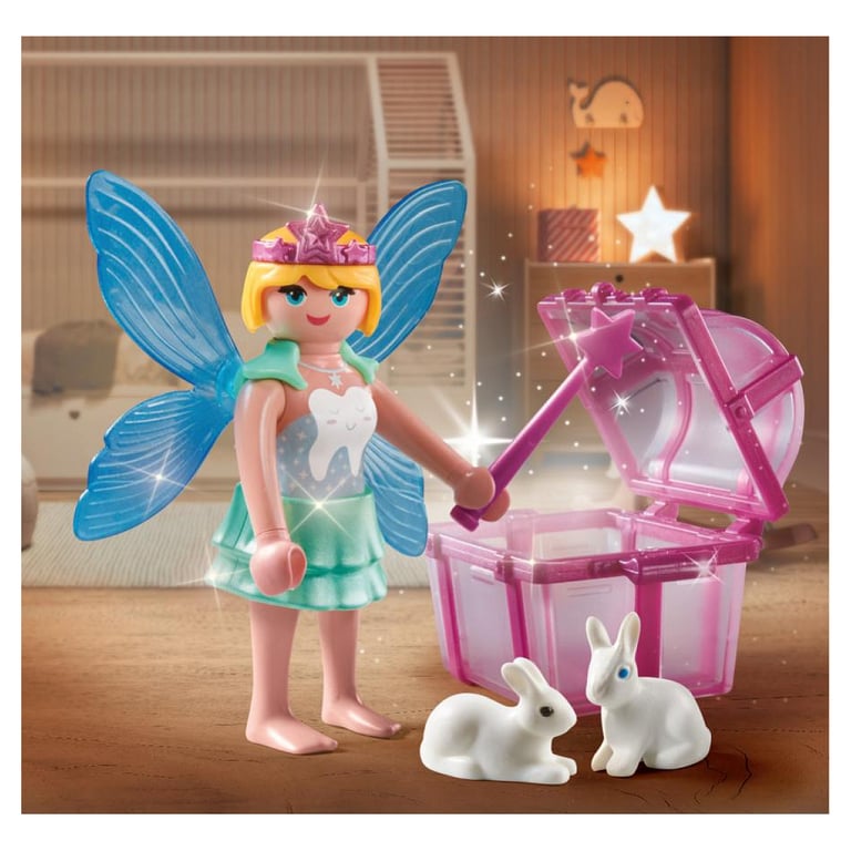 Fée Avec Coffre À Dents De Lait Et Lapin Playmobil La Boite - vue 2