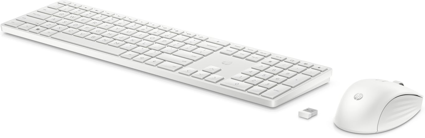 HP 650 Wireless Keyboard and Mouse Combo clavier Souris incluse RF sans fil Blanc - Neuf