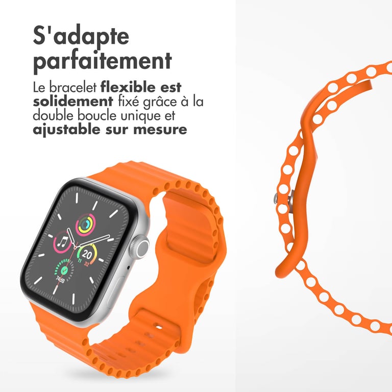 Bracelet Apple Watch 42mm Athletic en silicone - vue 8