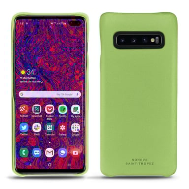 Coque cuir Samsung Galaxy S10+ -  - Vert - Simili cuir