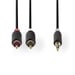 Nedis CABW22200AT50 cavo audio 5 m 3,5 mm 2 x RCA Antracite