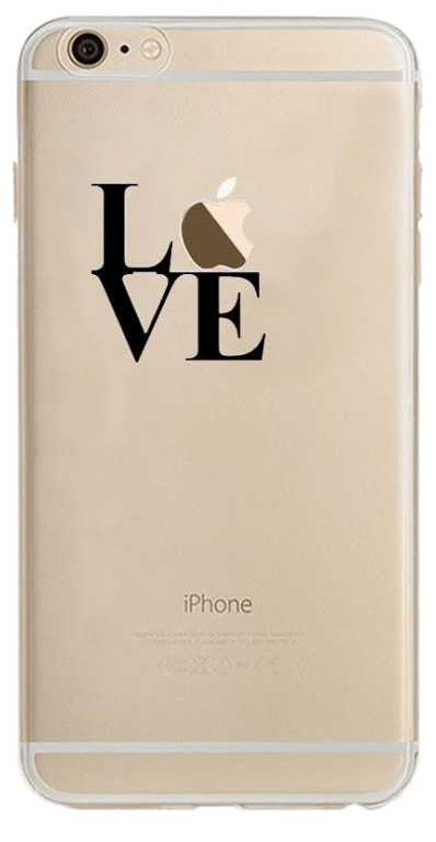 Coque Silicone IPHONE 6/6S Love Fun APPLE Amour Pomme Transparente Protection Gel Souple
