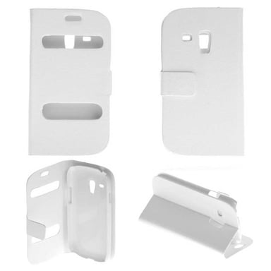 Etui Folio Blanc compatible Samsung Galaxy S3 Mini