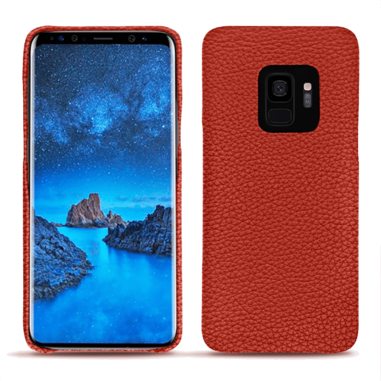 Coque cuir Samsung Galaxy S9 - Coque arrièreOrange