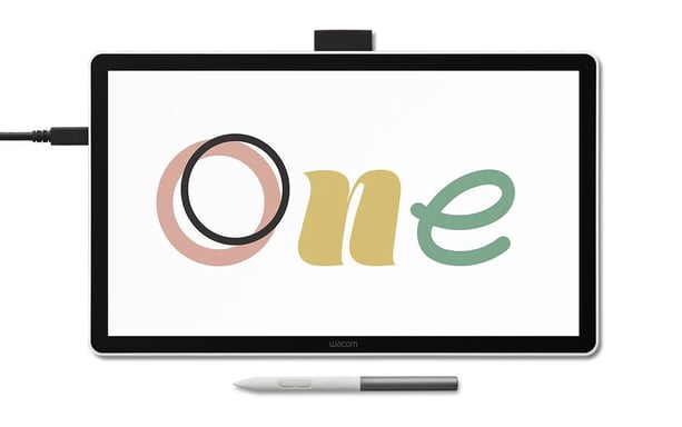 Wacom One 14 tablette graphique Noir, Blanc 2540 lpi 309 x 174 mm USB