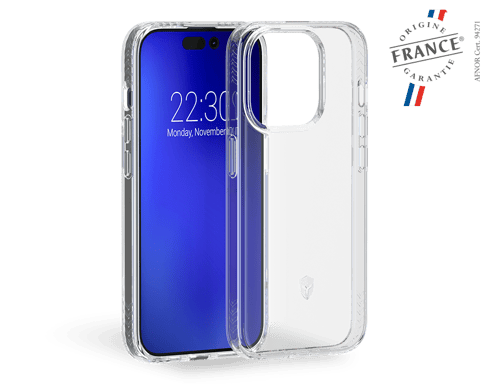 Coque Renforcée iPhone 15 Pro PULSE Origine France Garantie Garantie à vie Transparente - FR Force Case