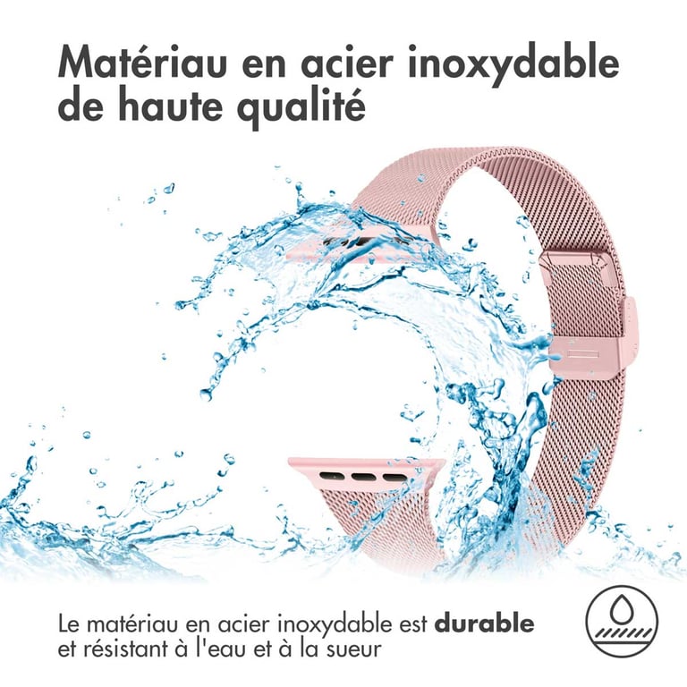 imoshion Bracelet pliant Milanese pour Apple Watch Series 1 á 9 / SE 384041 mm | Series 10 42 mm Neuf - vue 9