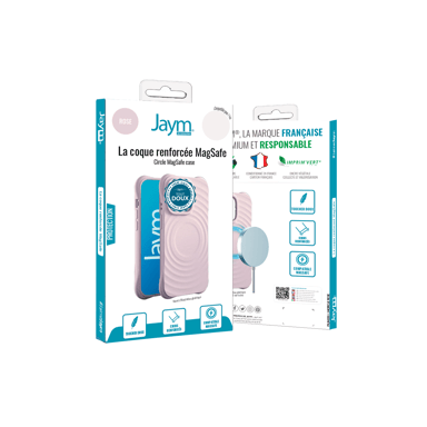 JAYM - Coque Silicone Premium Rose compatible [Apple iPhone 16] - 100% Silicone et Microfibre - Renforcée et Ultra Doux