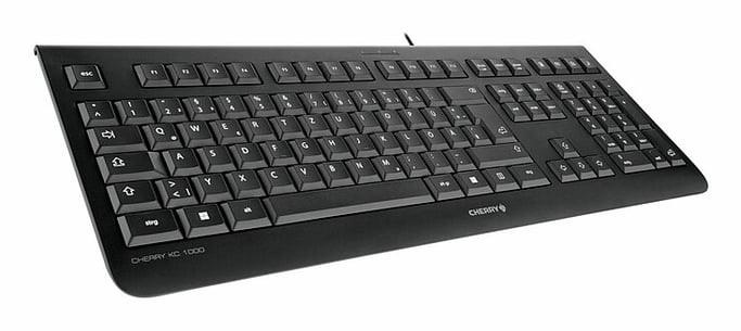 CHERRY KC 1000 teclado Hogar / Oficina USB QWERTY Portugués Negro