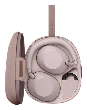 Cuffie sovraurali Sony WH1000XM6 con cancellazione attiva del rumore, rosa cipria