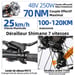 Vélo électrique pliant TTGO F7, batterie 48 V 15 Ah, freins à disque hydrauliques - jaune