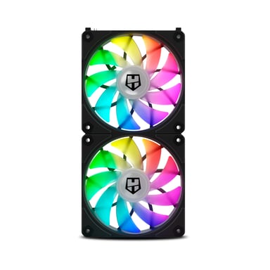 NOX Hummer EASY LINK Carcasa del ordenador Refrigerador de aire 12 cm Negro 3 pieza(s)