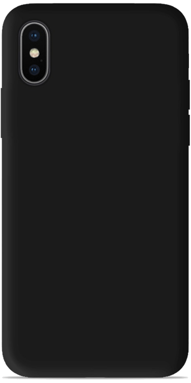 Coque silicone unie compatible Mat Noir Apple iPhone X iPhone XS