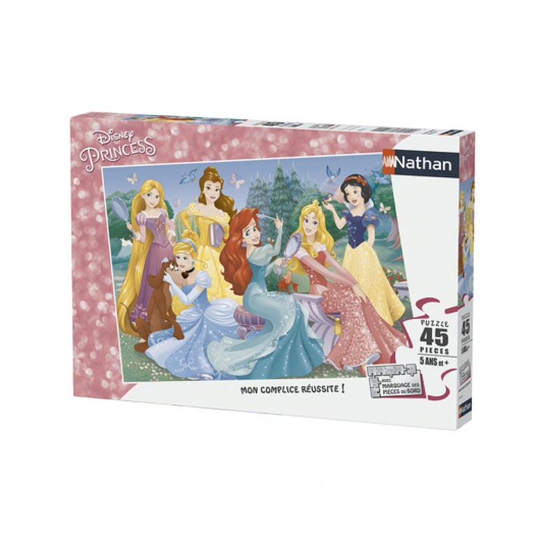 Puzzle 45 pièces : Rencontre avec les princesses Disney Ravensburger Nathan - vue 3