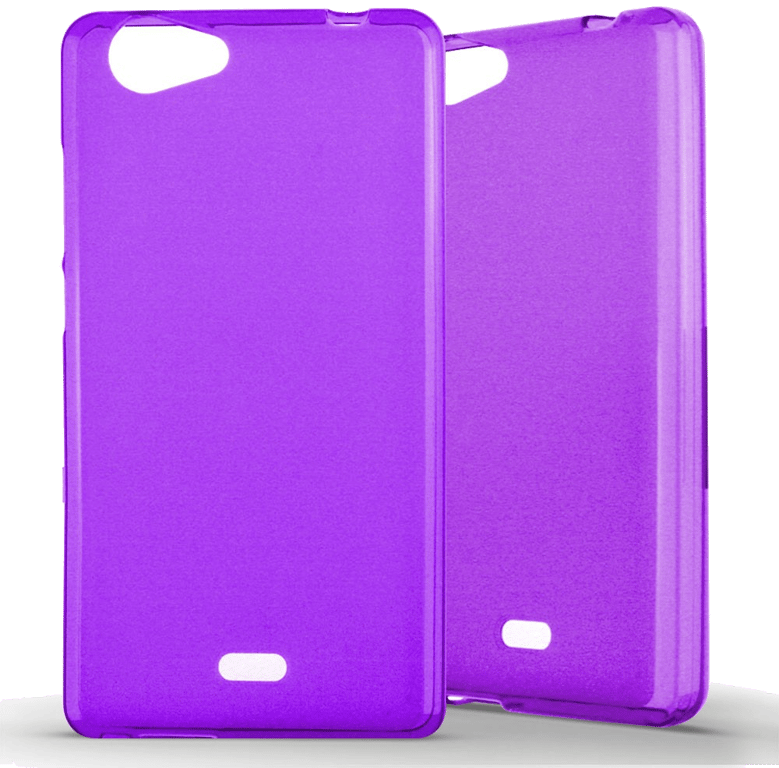 Coque silicone unie compatible Givré Violet Wiko Pulp Fab 4G