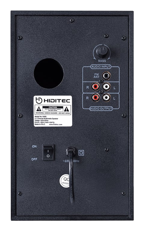 Enceintes Hiditec H400 – 40W, Universel, 2.1 Canaux, Bluetooth - vue 3