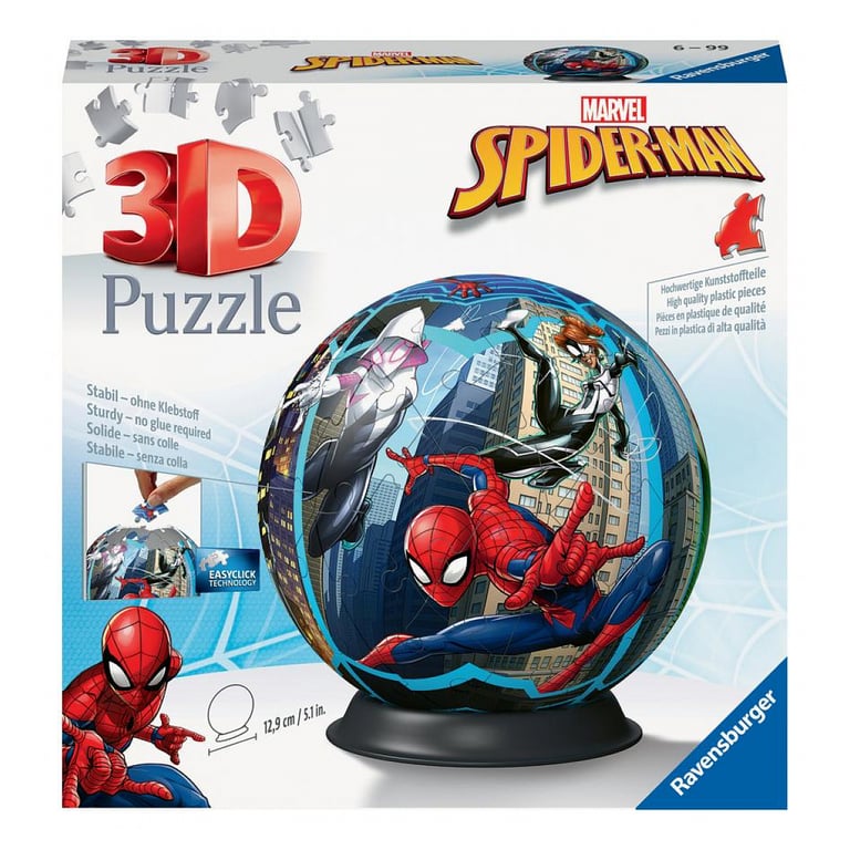 Puzzle 3D Ball 72 pièces : Spider man Ravensburger France - vue 2