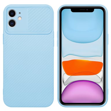 Coque pour Apple iPhone 11 en Bonbon Bleu Clair Housse de protection Étui en silicone TPU flexible et avec protection pour appareil photo