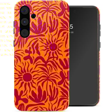 Selencia Coque arrière Vivid pour Samsung Galaxy A55 - Tropical Vibes Apricot