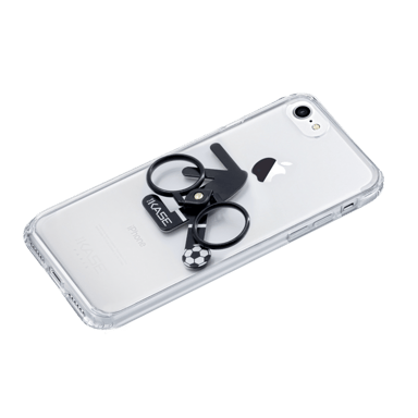 Porta smartphone e gancio a doppio anello, calciatore