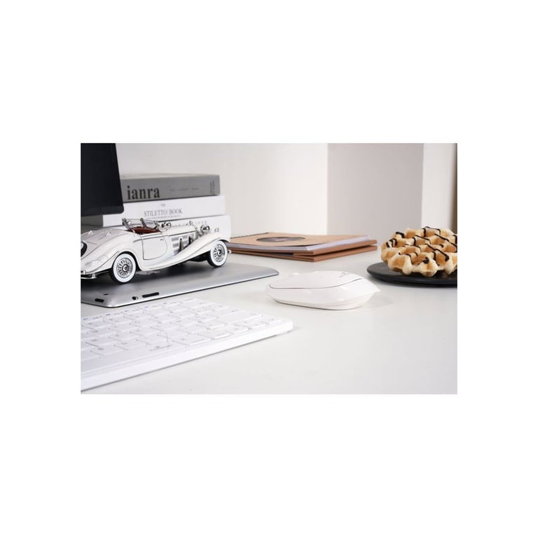 Souris sans fil BLUESTORK OFFICE 35 PC et Mac Design compact ergonomique blanc - Neuf