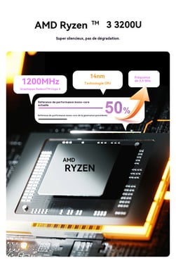 Ninkear portable 2 en 1 15.6'' 1920x1080 AMD Ryzen 3 3200U business