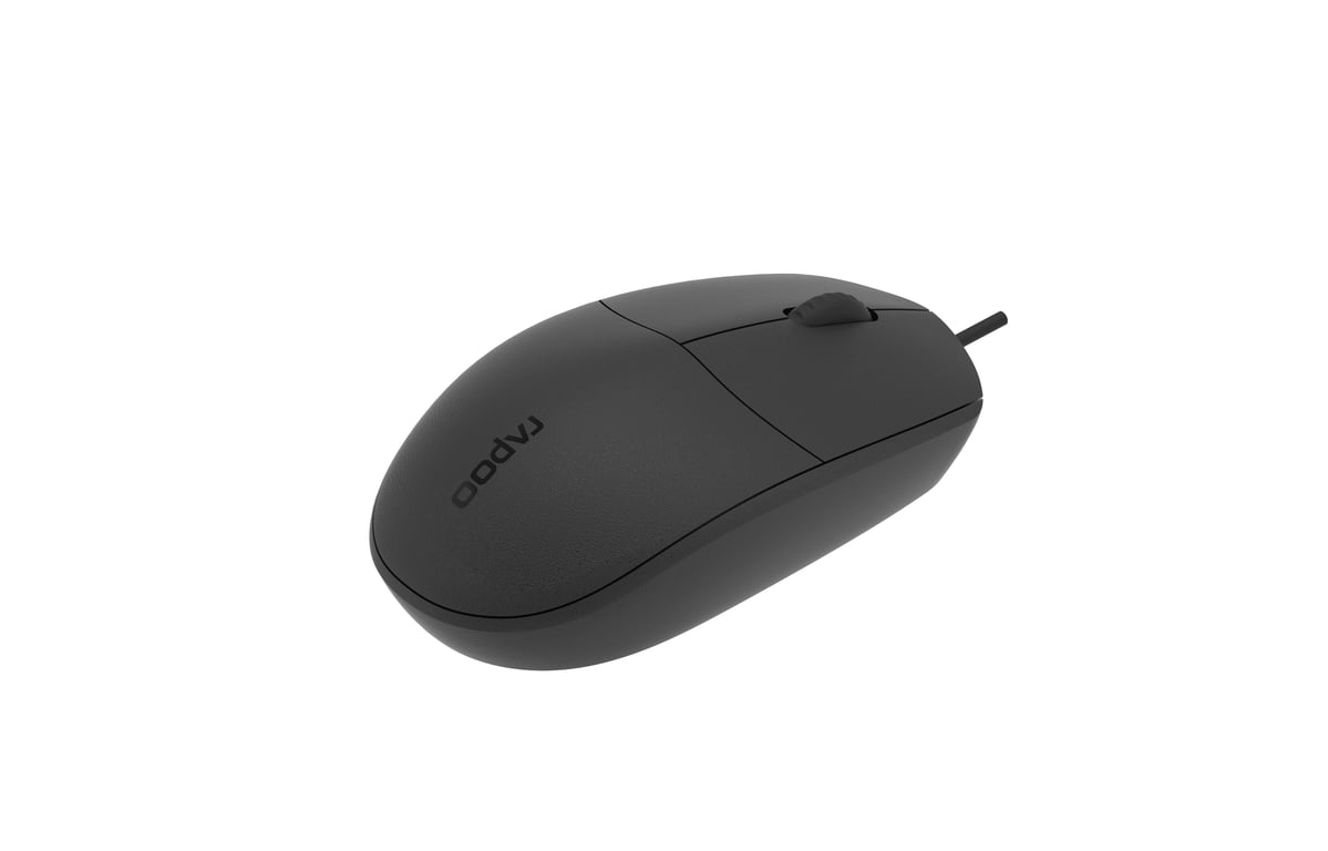 Rapoo N100-BK souris Ambidextre USB Type-A Optique 1600 DPI