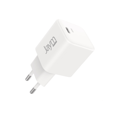 JAYM® - Chargeur Secteur Rapide GaN 65W USB-C PD & PPS   Compatible iPhone 17/16/15, Samsung Galaxy S26/S25/S24, Google Pixel, iPad, Xiaomi - Blanc