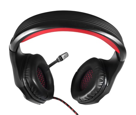 Mars Gaming MH2 auricular y casco Auriculares Alámbrico Diadema Juego Negro, Rojo