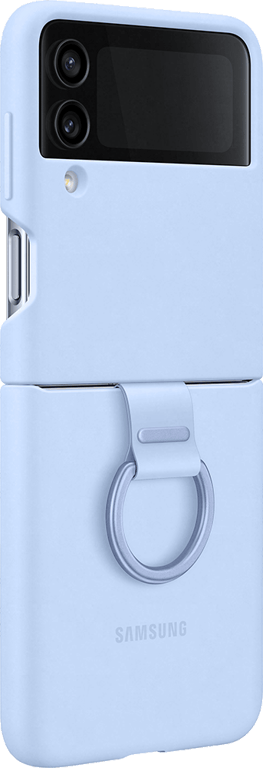 Coque Samsung G Z Flip 4 Silicone avec anneau Bleue clair Samsung